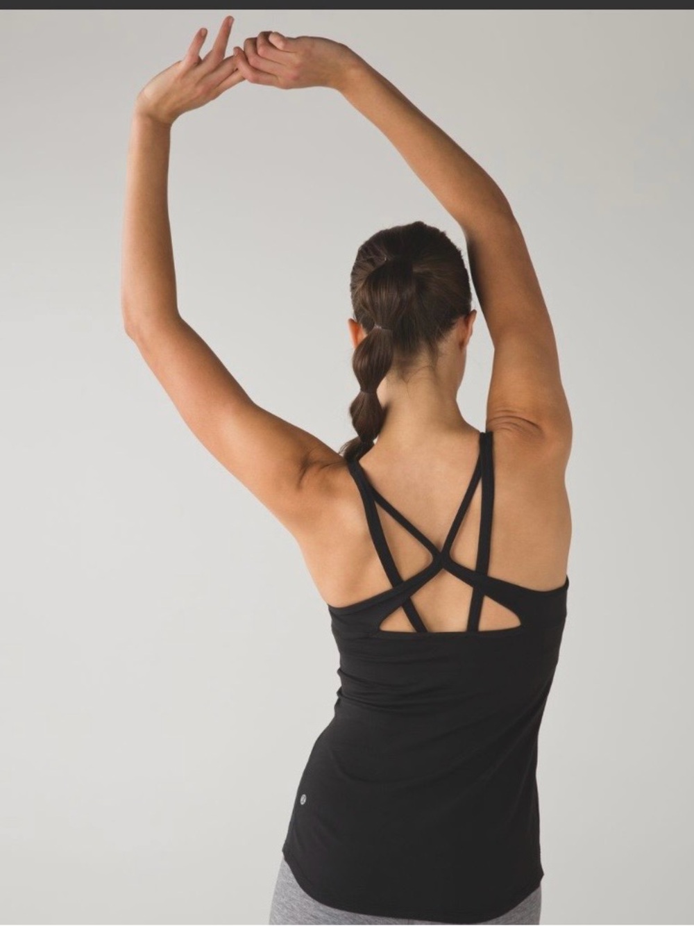 Lululemon Free Flowing Black Strappy Tank Top